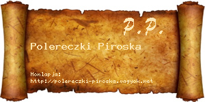 Polereczki Piroska névjegykártya