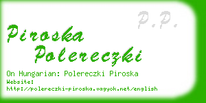 piroska polereczki business card